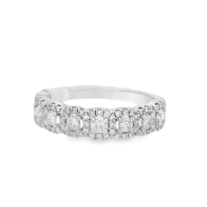 14K White Gold 0.50ct Diamond Half Anniversary Band