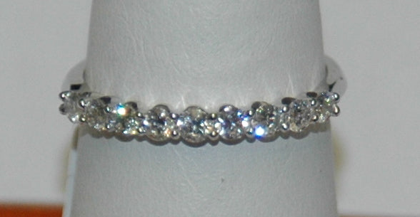 14K White Gold 0.50ct Diamond Bubble Women's Band