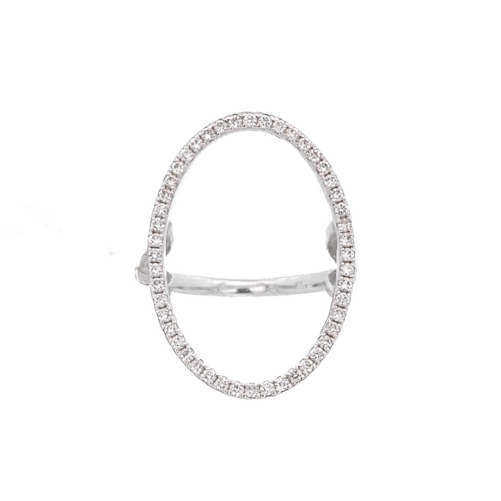 14K White Gold 0.38ctw Open Diamond Fashion Ring