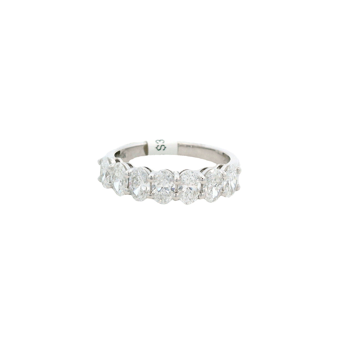 14K White Gold Lab Diamond Wedding Band
