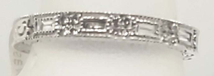 14K White Gold 0.15ct Diamond Half Anniversary Band
