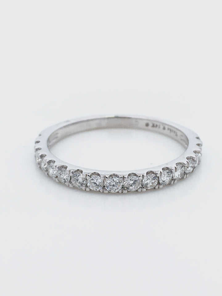 14K White Gold 0.25ctw Round Diamond Half Anniversary Band