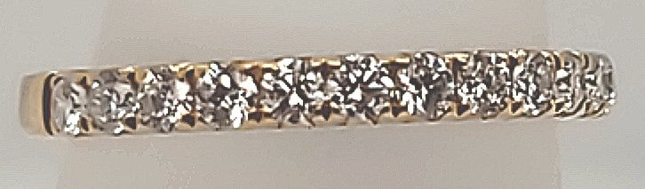 18K Yellow Gold 0.41ct Diamond Half Anniversary Band
