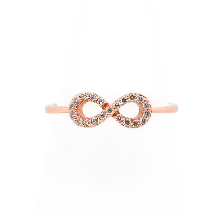 14K Rose Gold 0.13ct Diamond Infinity Fashion Ring