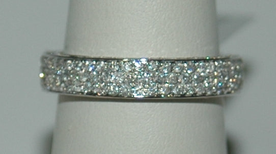 14K White Gold 1.14ct Diamond Eternity Wedding Band
