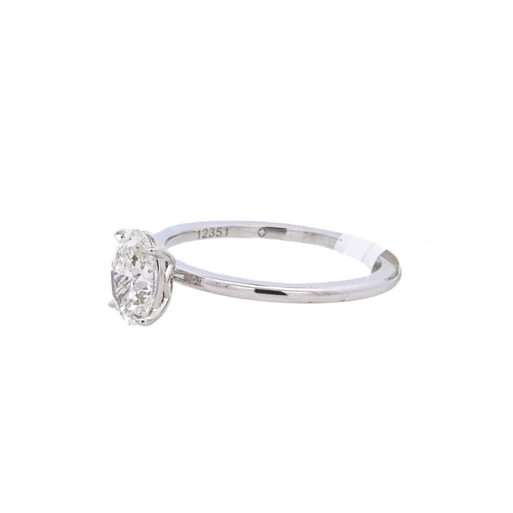 Platinum Oval Diamond 1.00Ct Solitaire Engagement Ring