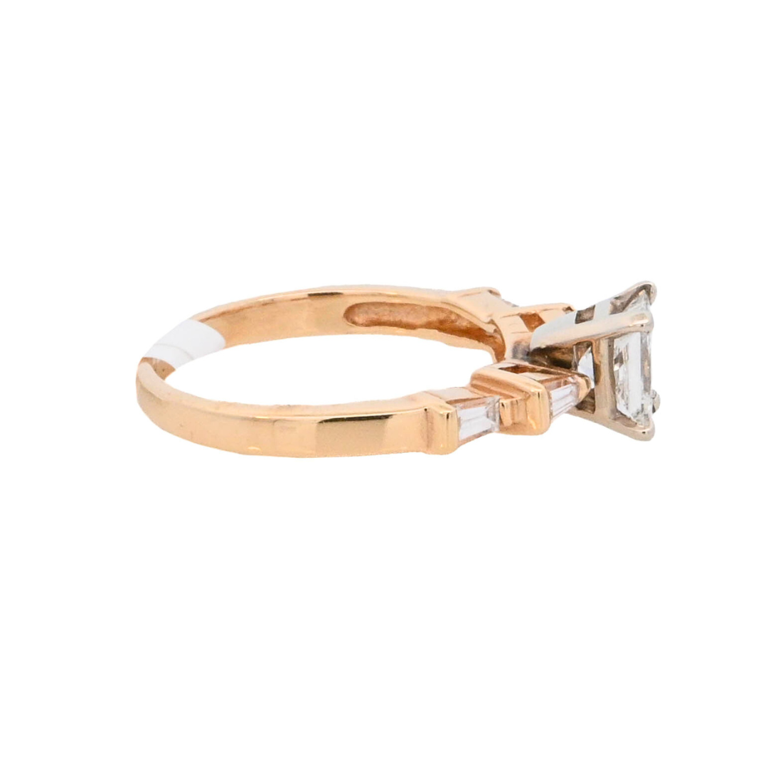 14K Yellow Gold 1ct Radiant Diamond Engagement Ring