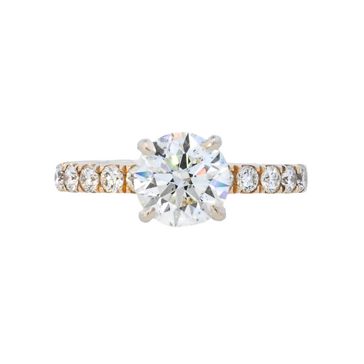 14K Yellow Gold 1.60Ct Round Diamond Solitaire Ring
