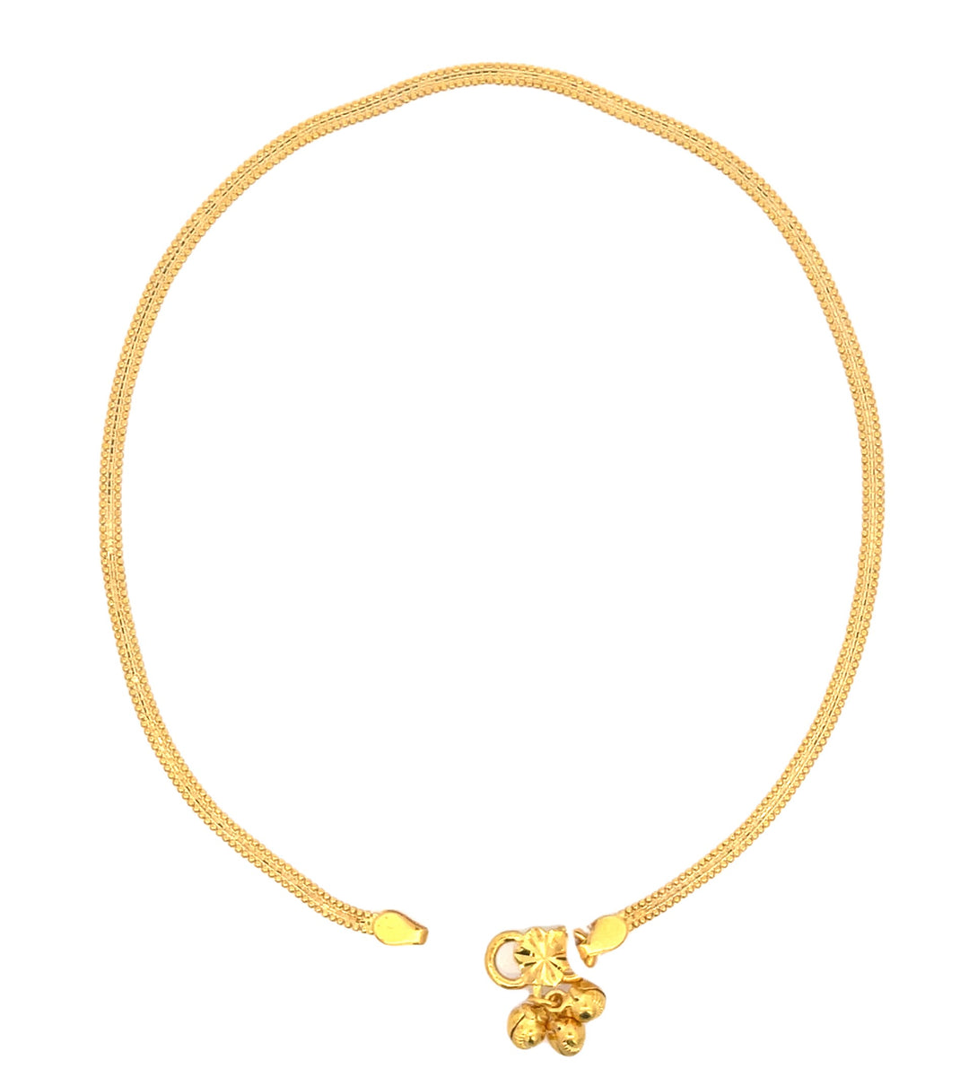 22K Yellow Gold 10-Inch Delicate Classic Ankle Bracelet