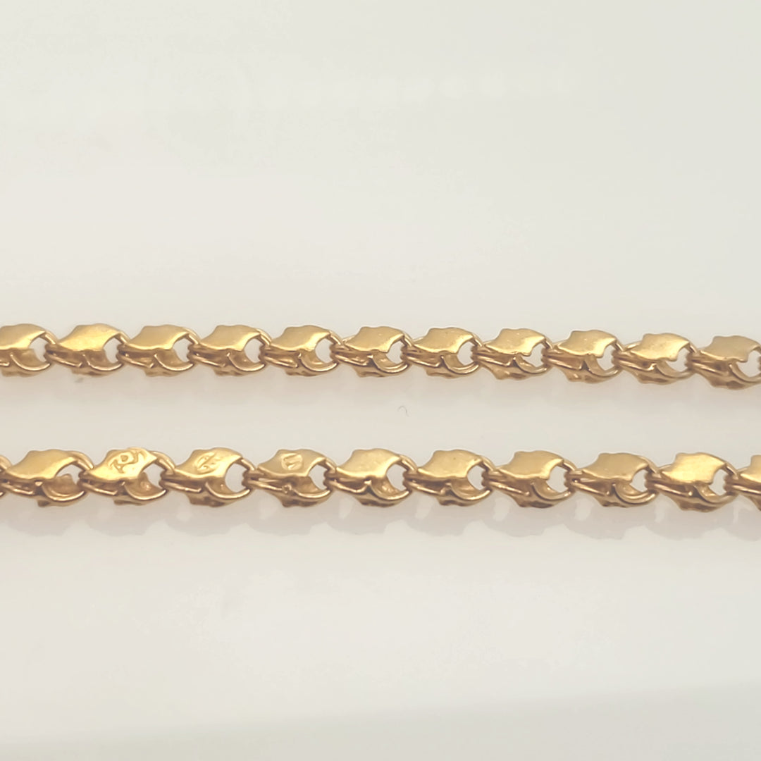 21K Yellow Gold Substantial Men's Chain Necklace