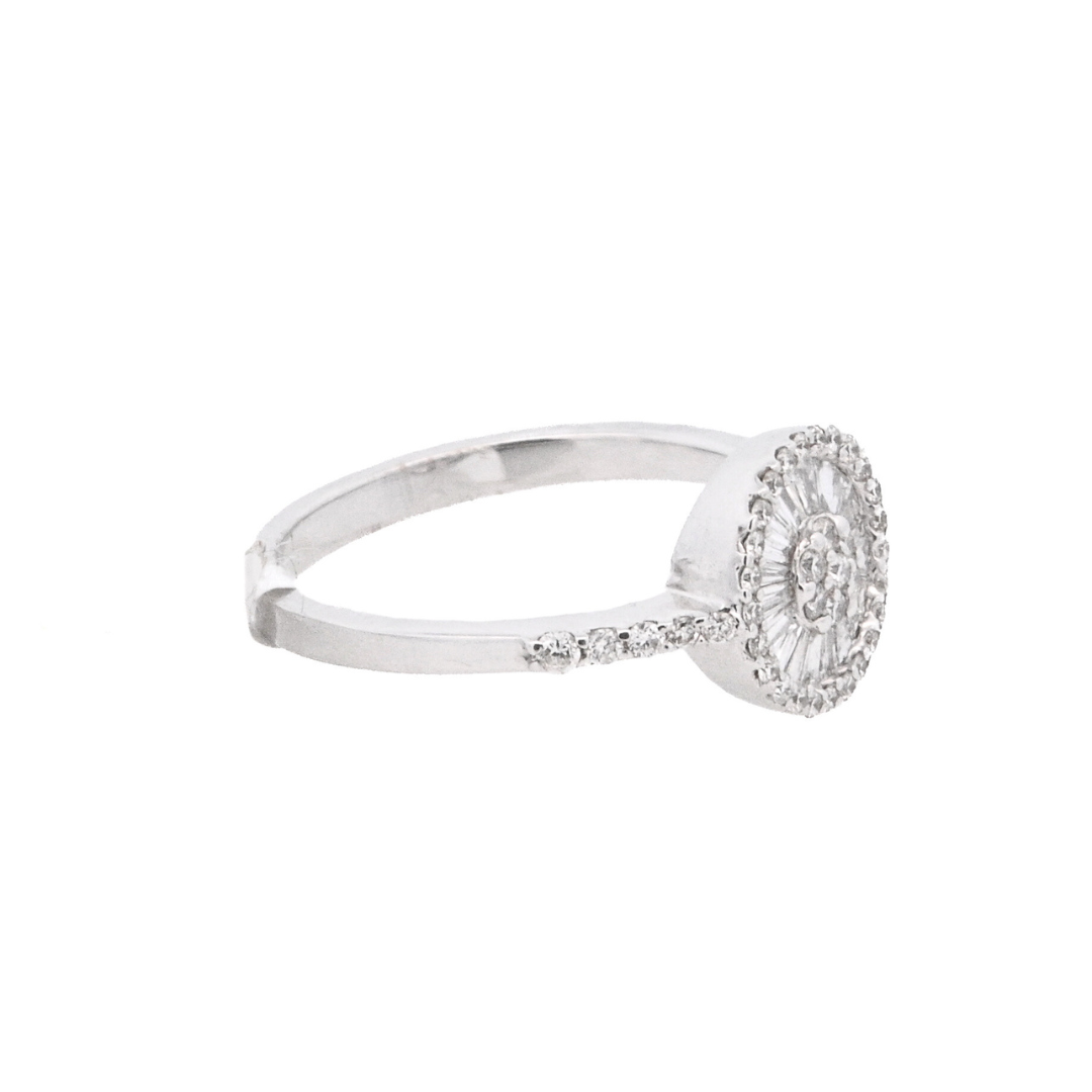 14K White Gold 0.47ctw Multi-Cut Diamond Fashion Ring