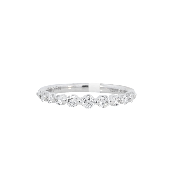 18K White Gold 0.50ct Diamond Bubble Wedding Band