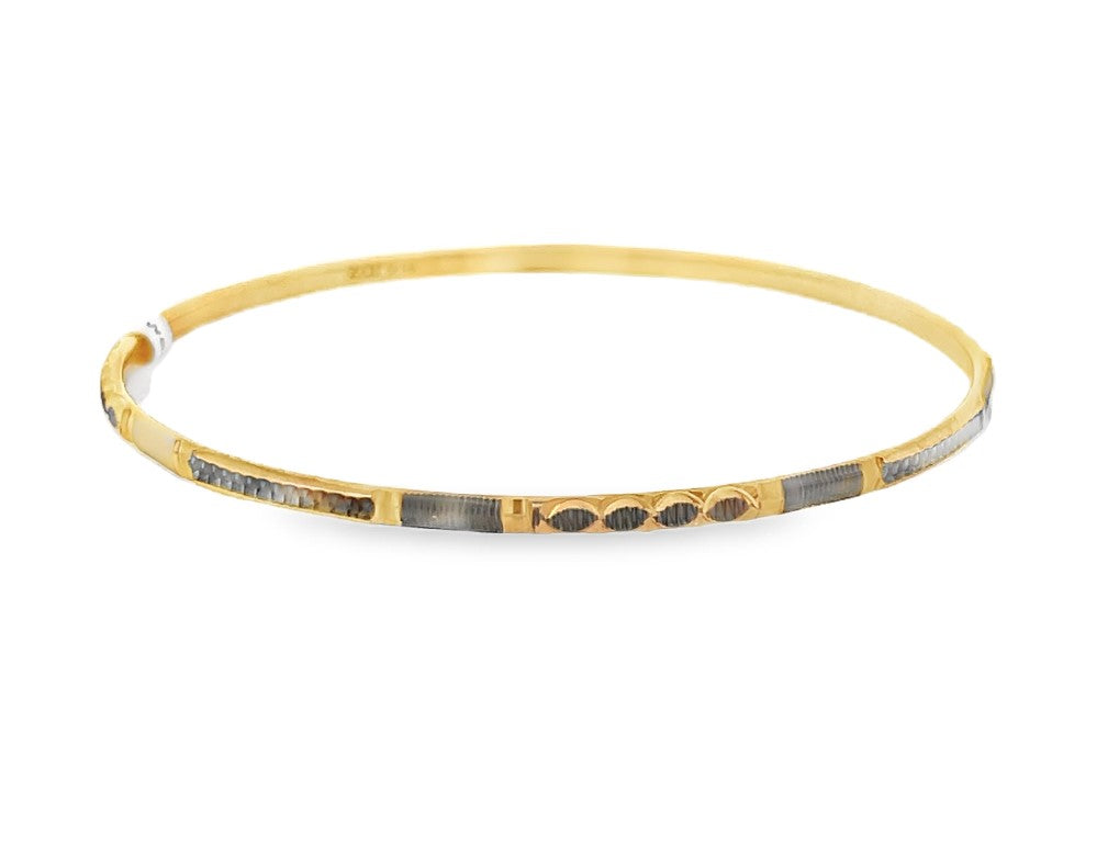 22K Yellow Gold Classic Bangle Bracelet Jewelry