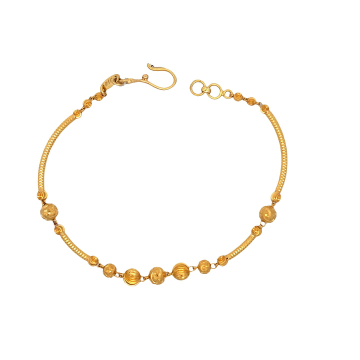 22K Yellow Gold 7 Lobster Clasp Luxury Bracelet
