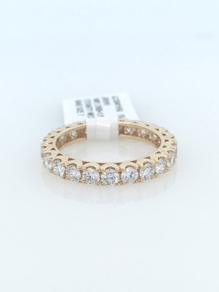 14K Yellow Gold 1.85ctw Round Diamond Eternity Wedding Band