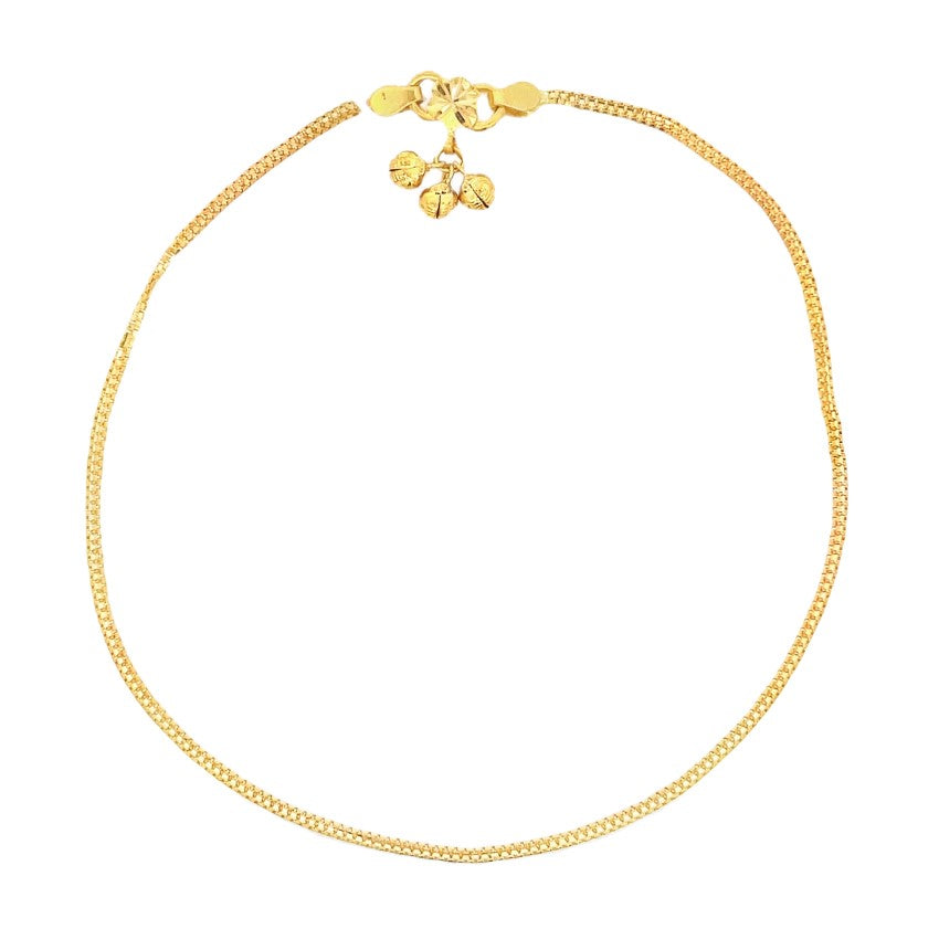 22K Yellow Gold Classic Elegant 10 Ankle Bracelet