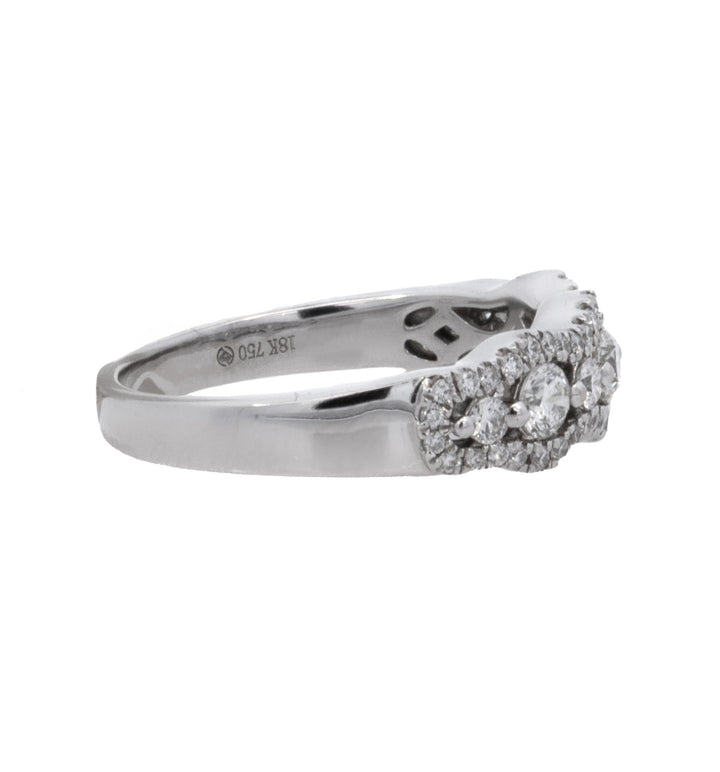 18K White Gold 0.65ct Round Diamond Women's Anniversary Band