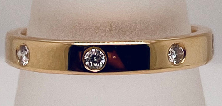18K Yellow Gold 0.24ct Diamond Women's Wedding Band