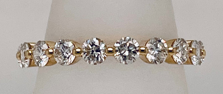 18K Yellow Gold 1.01ct Diamond Bubble Wedding Band