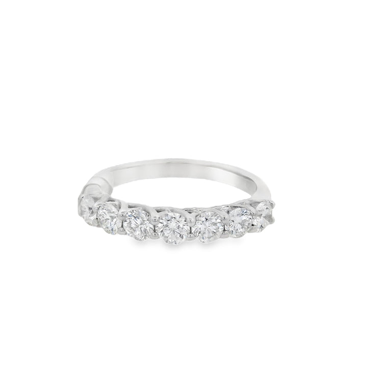 14K White Gold 1.02ct Diamond Shared Prong Wedding Band