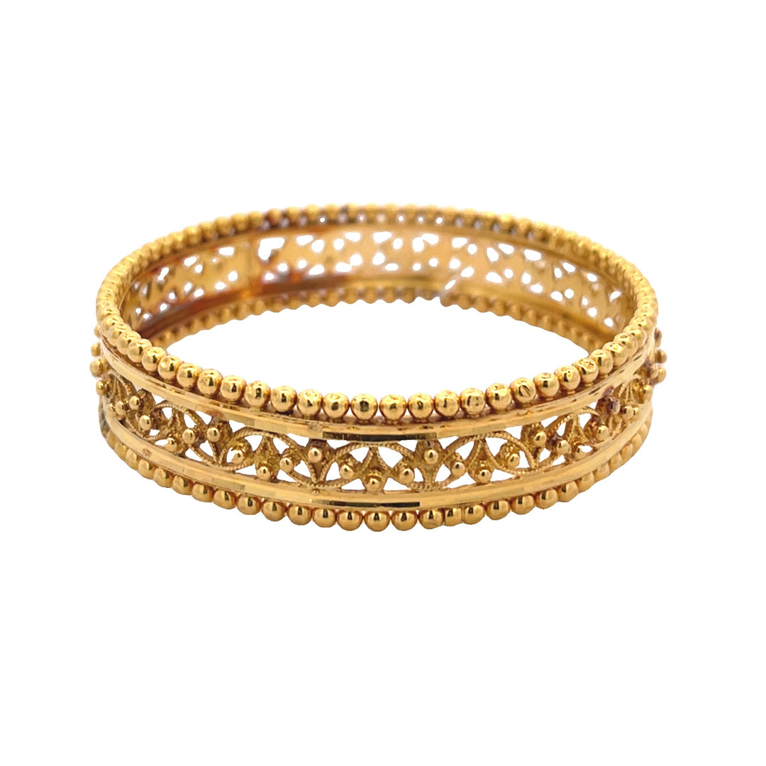 22K Yellow Gold Classic Solid Bangle Bracelet