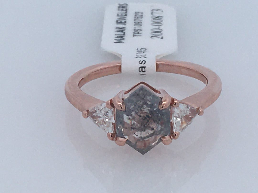 14K Rose Gold 1.24ct. Salt and Pepper Diamond Fashion Ring