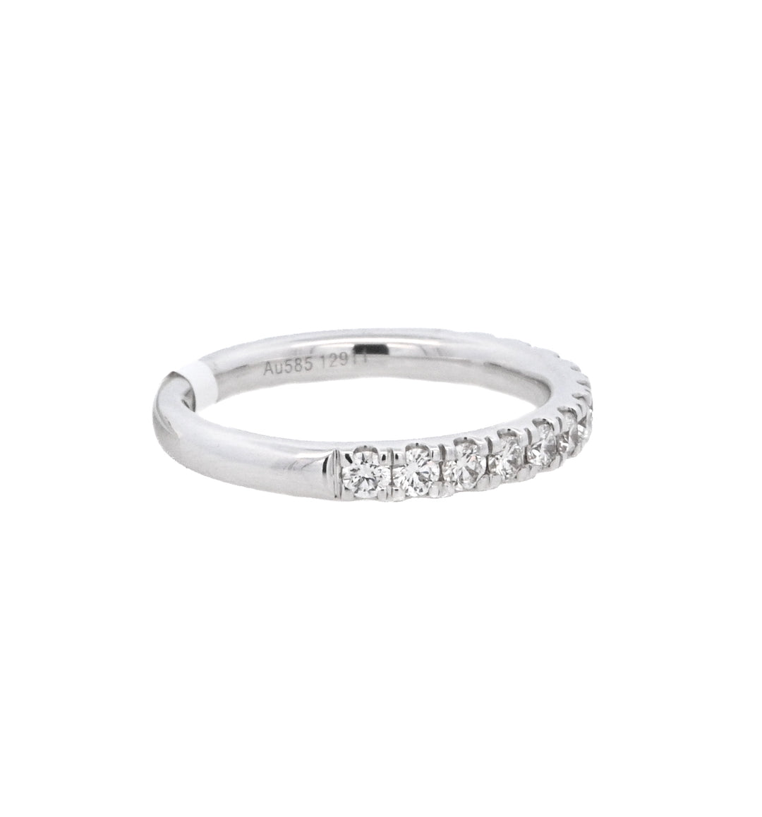 14K White Gold 0.50ct Diamond Anniversary Women's Wedding Band