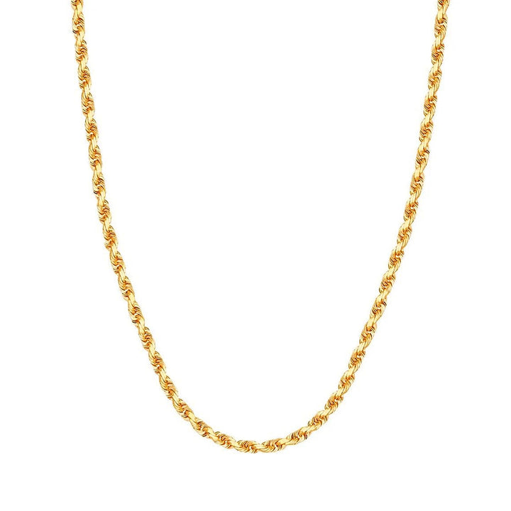 21K Yellow Gold Heavy Luxury Chain Necklace