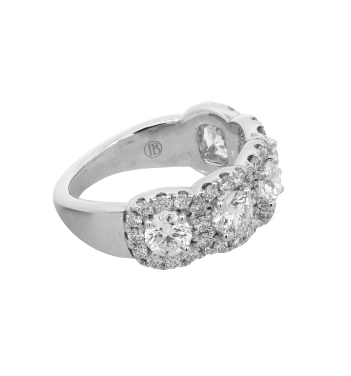 14K White Gold 2.25ctw Round Diamond Anniversary Wedding Band