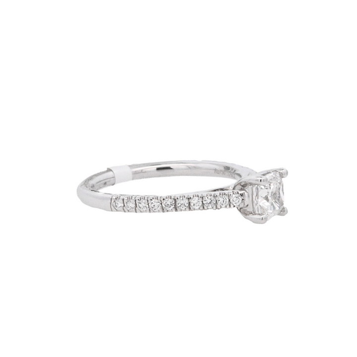 14K White Gold 0.70CT Cushion Diamond Solitaire Ring