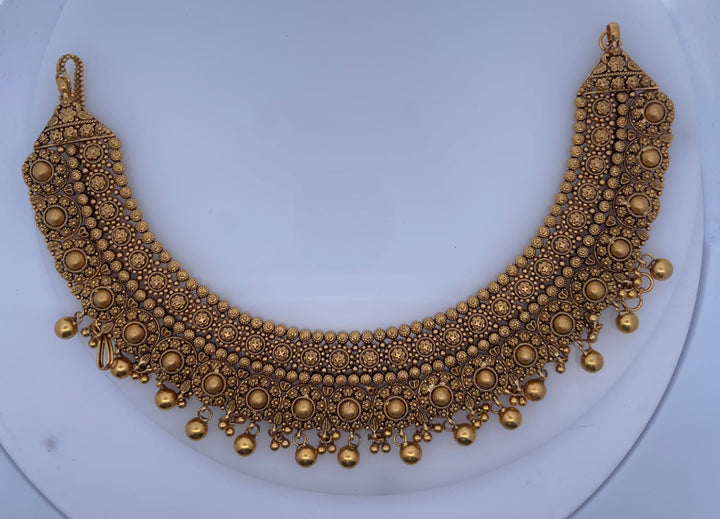 22K Yellow Gold Decorative Traditional Artisan Choker