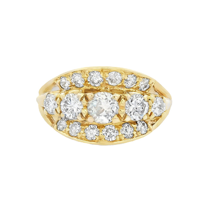 14K Yellow Gold 0.85CT Diamond Fashion Ring