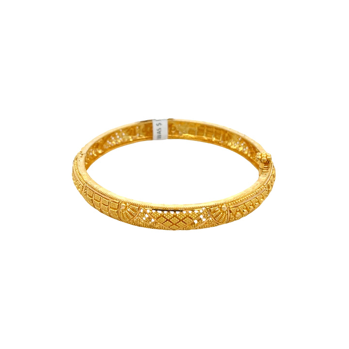 22K Yellow Gold Classic Design Bangle Bracelet