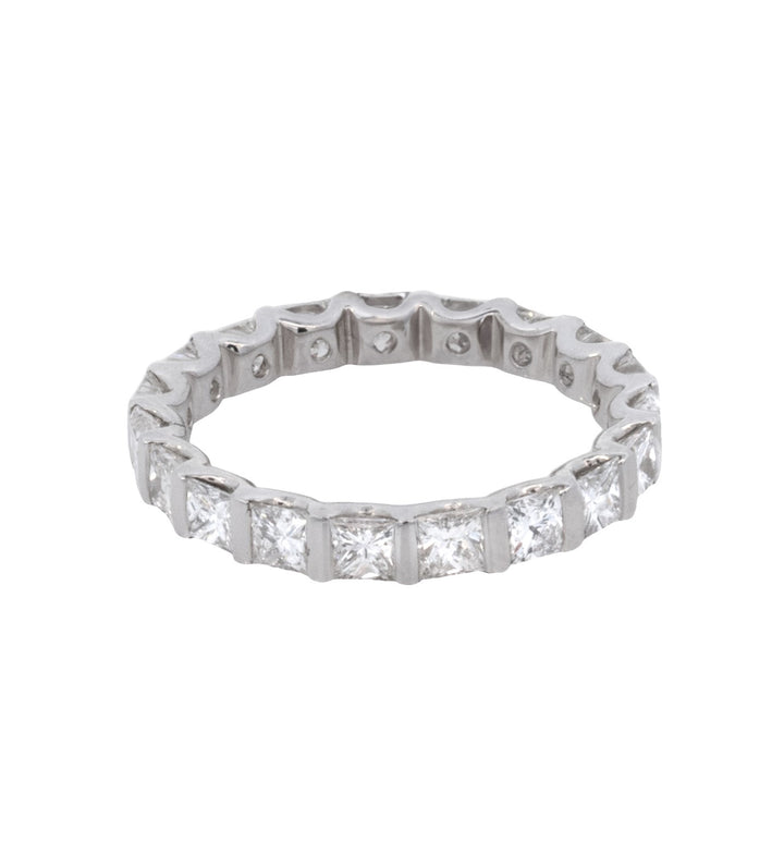 18K White Gold 2.43ct Diamond Eternity Women's Wedding Band