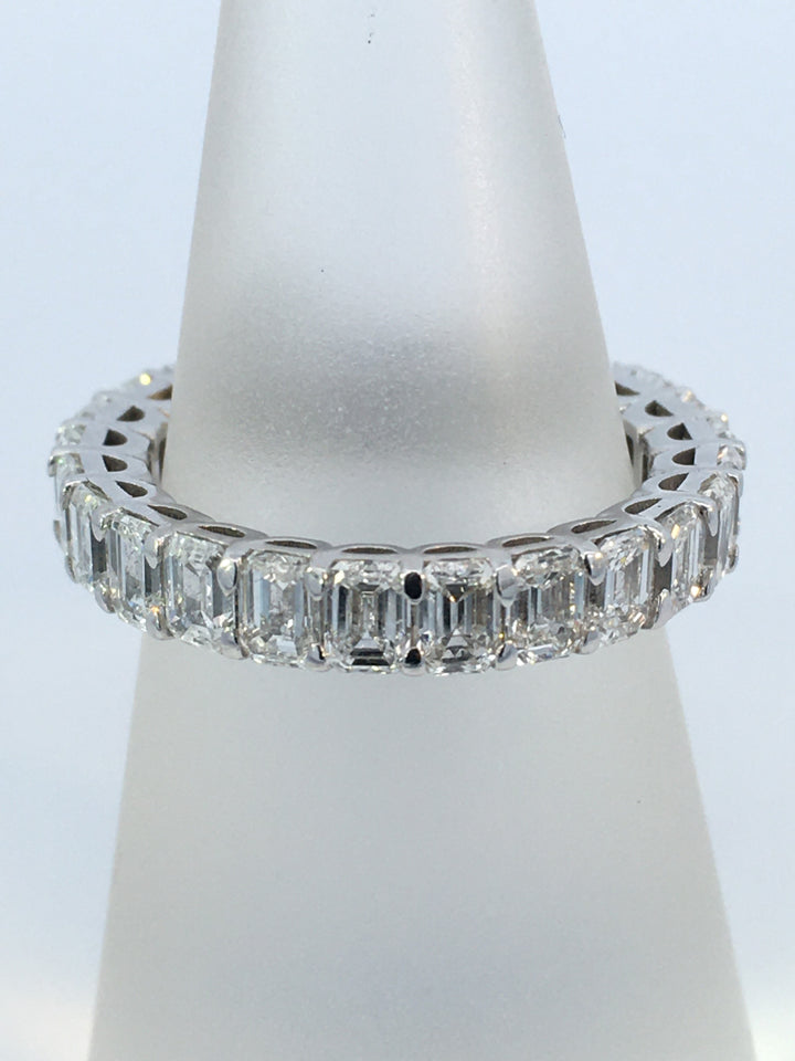 14K White Gold 3.78ct Diamond Eternity Women's Wedding Band