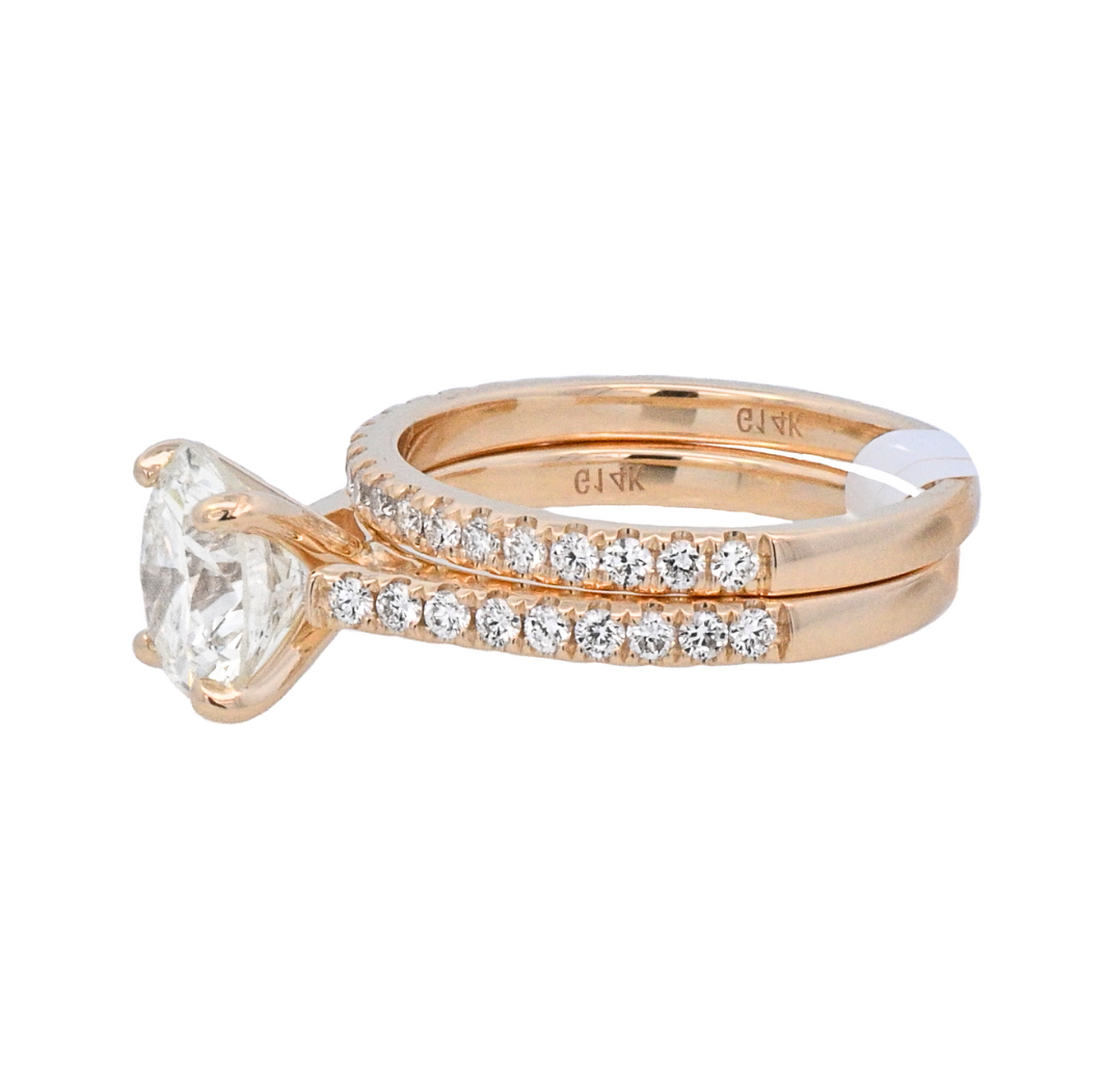 14K Yellow Gold Round Diamond Solitaire Engagement Ring