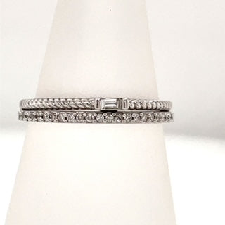 10K White 0.15ct Diamond Women's Wedding Band